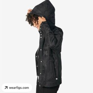 RARE figs camp windbreaker rain jacket XS monochromatic